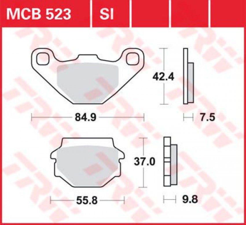 Комплект гальмівних колодок TRW Sinter LUCAS MCB523SI