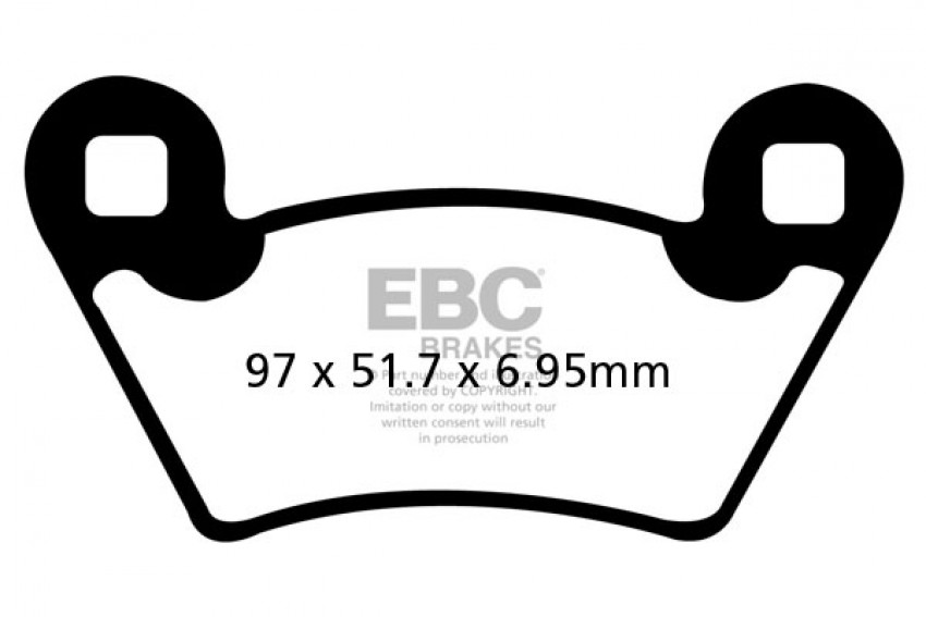 Комплект синтетических тормозных колодок EBC FA354R